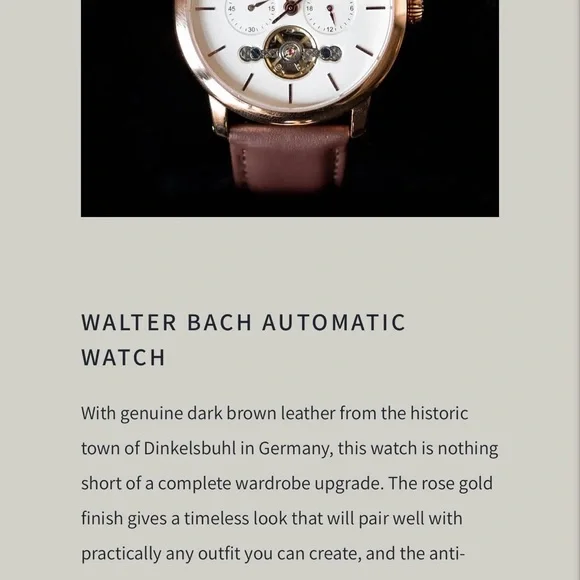 Rose Gold and brown automatic watch
Box included - Picture 10 of 10